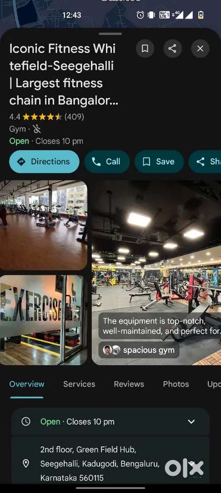 Transfer of Gym Personal Trainer classes