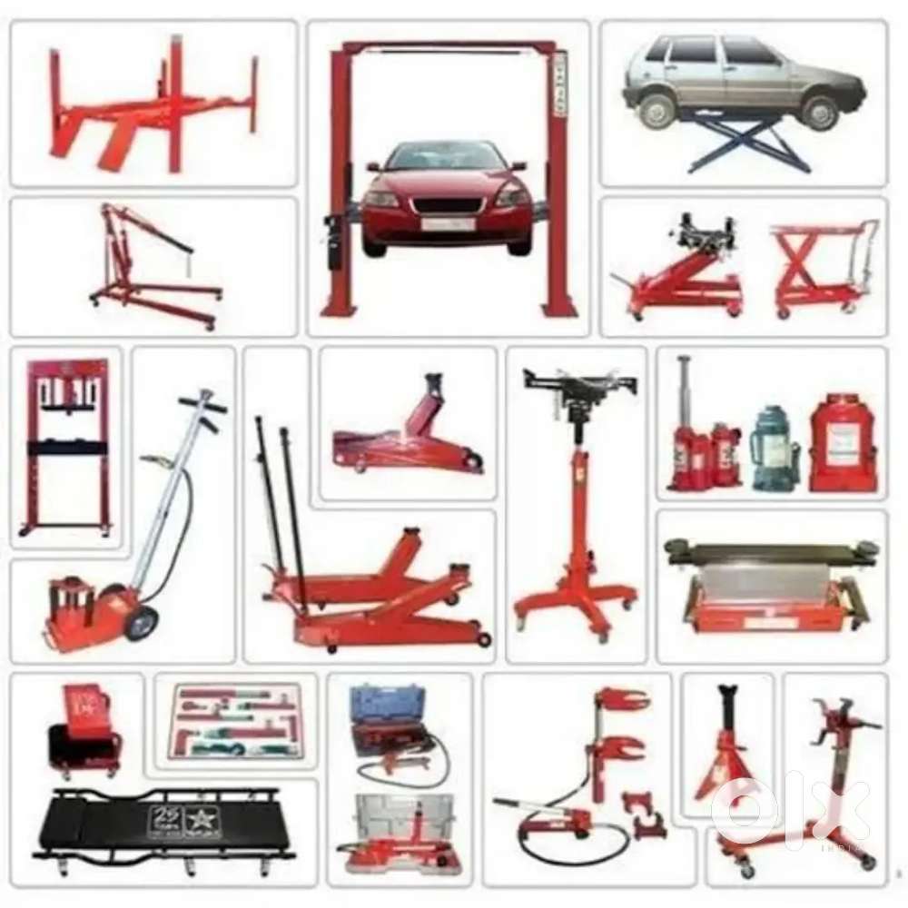 Car workshop machinery tools