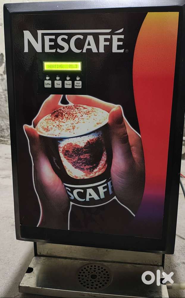 Mild Steel Nescafe 3 Lane Coffee Vending Machine, For Restaurant