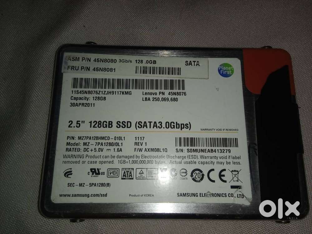 Samsung 128 gb storage (sata 3.0Gbps