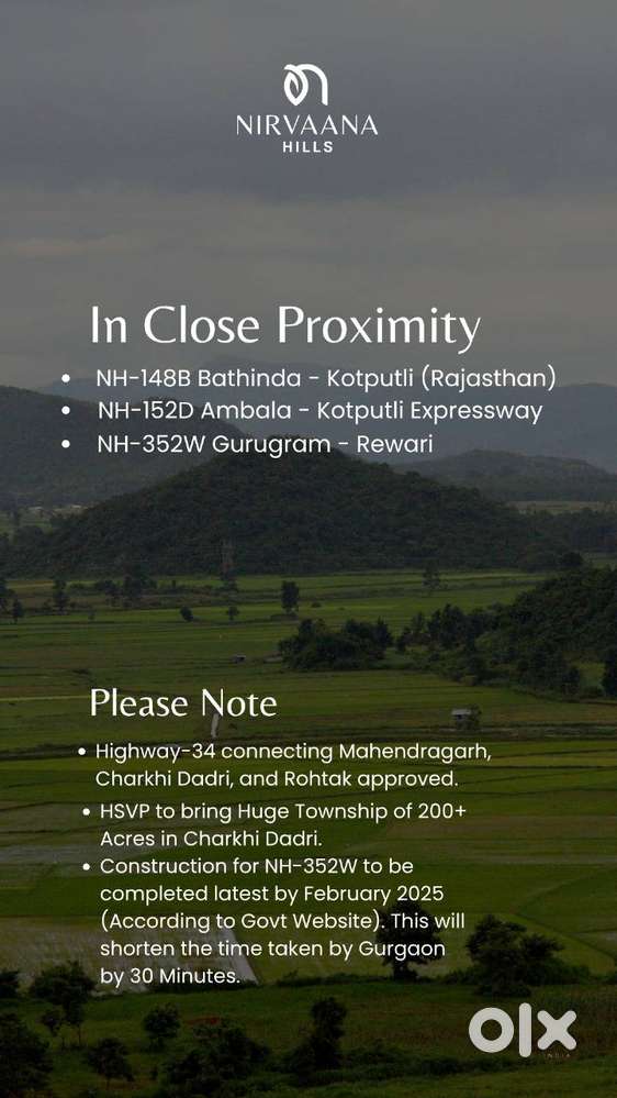 Nirvaana Hills  Premium Farmland Community  Mahendragarh, Haryana