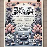 Spa Job Openings - Male & Female Therapists Wanted