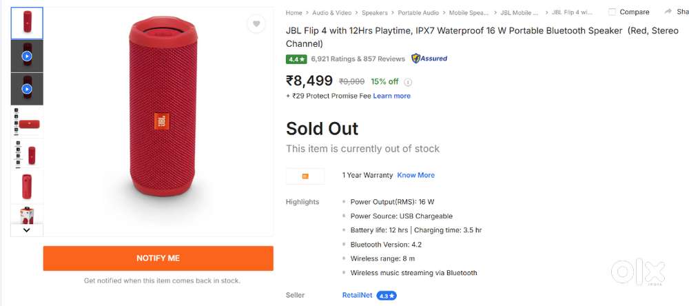 jbl fIIp 4 bluetooth speaker