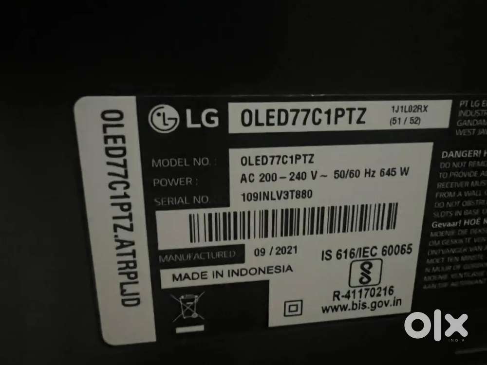 Lg tv oled 2021 ,77 inches