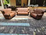 7 seater 3-piece Leather Sofa Set