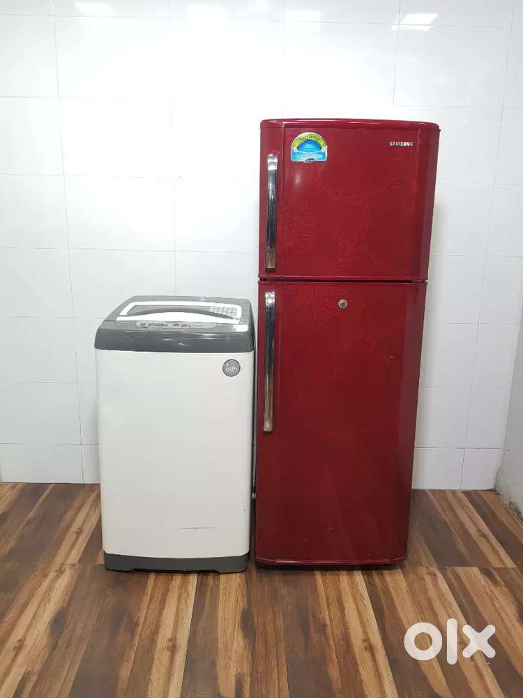 Samsung double door refrigerator and electrolux washing machine