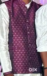 Purple shervani with shoes