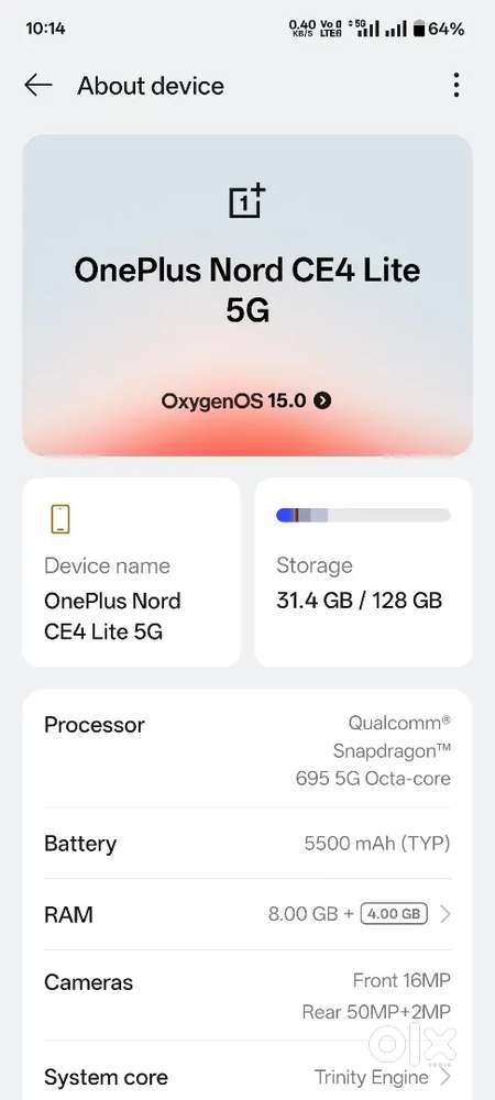 OnePlus nord ce4 lite 8/128