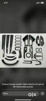 Innova Crysta carbon fibre interior kit set of 26