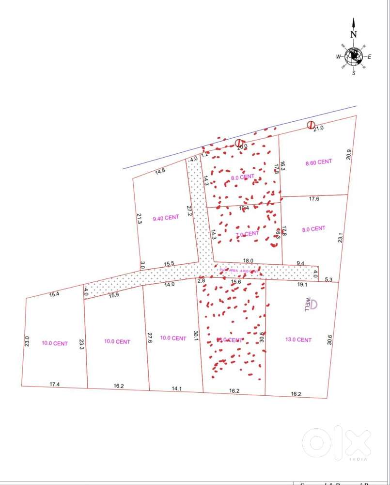 106 cents of karabhoomi as a whole or as plots for sale Vallamkulam