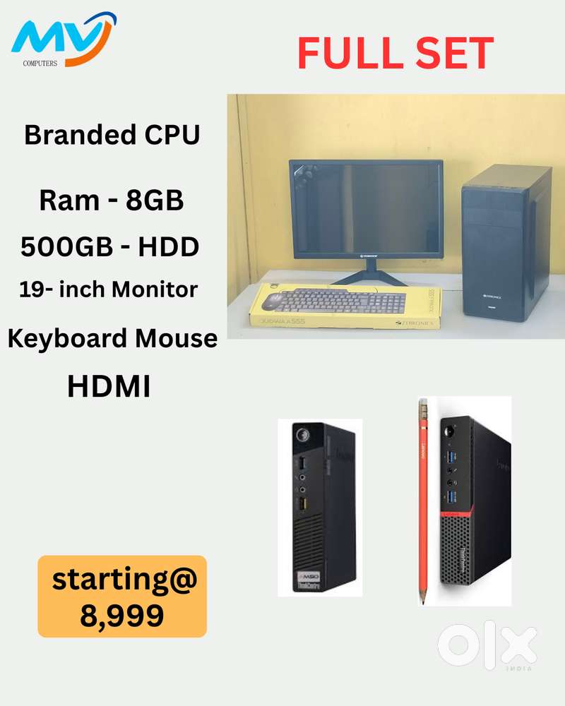 All Basic Software  1 Year Warranty  Starting @ 8,999  Cash on home d