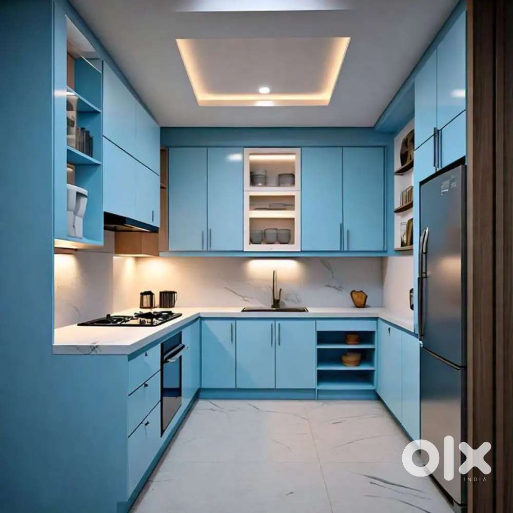 Modular kitchen and wardrobe lcd penal wall pelling etc