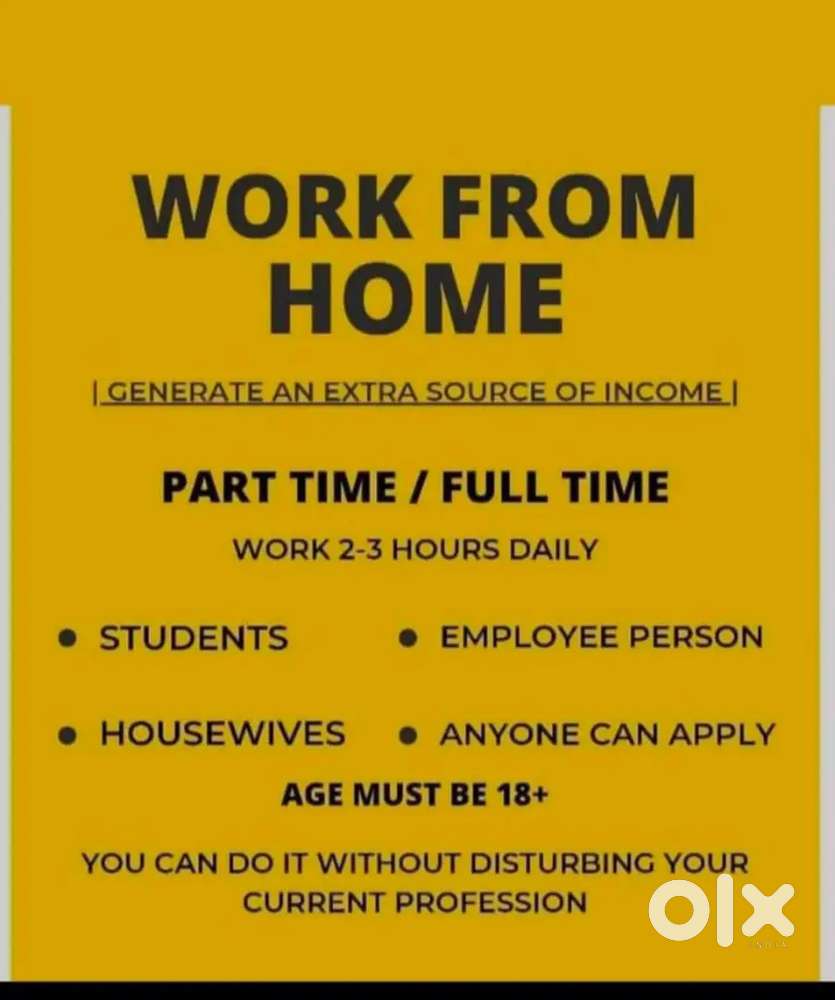 Work from home for students, House wife and job person