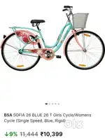 BSA  Lady bird 26T Sofia Cycle with Bull Lock
