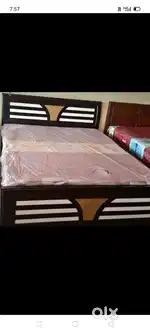 brand New cot 5*6/5 brand new Assam Teak wood and plybod
