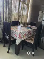 Dinning table with glass