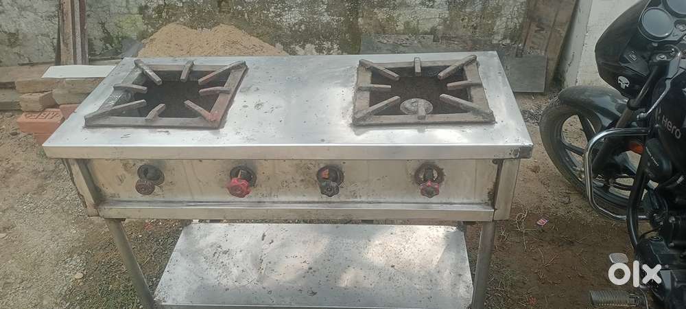 Stainless steel gas chulha and chimney commercial