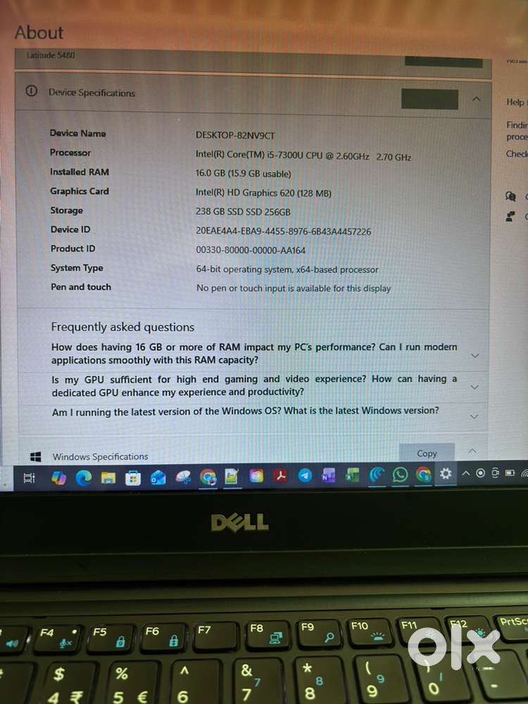 Dell latitude 5480 Business Laptop