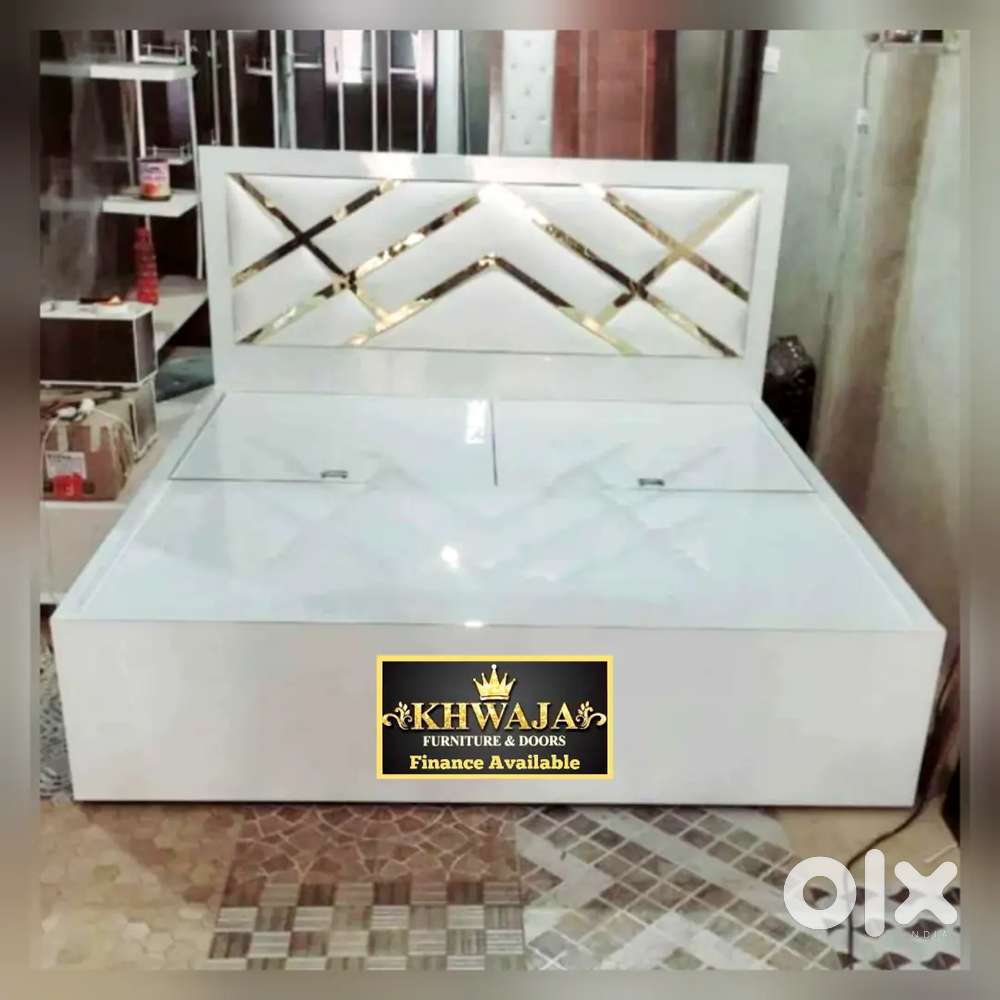 Khwaja Furniture. Luxury Queen size Bed. Bajaj finance available