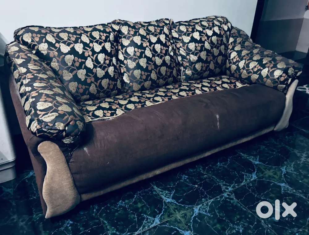 Sofa velvet with two side seats