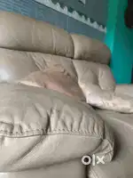 5seater leather RECLINING sofa set