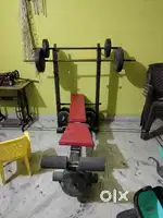 Gym beñch with dumble