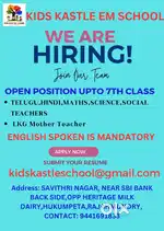Teachers required