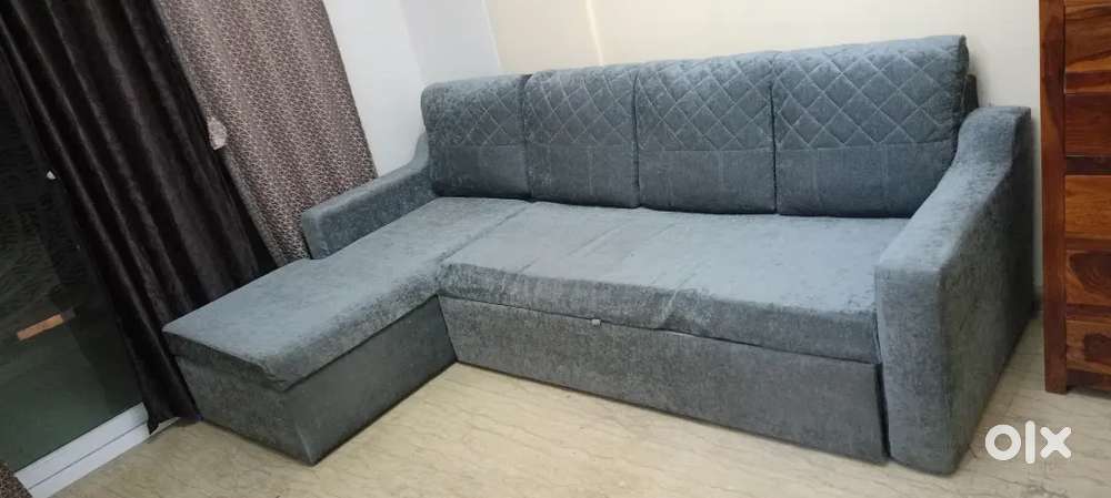 L-shape 4 seater Sofa cum Bed w/storage