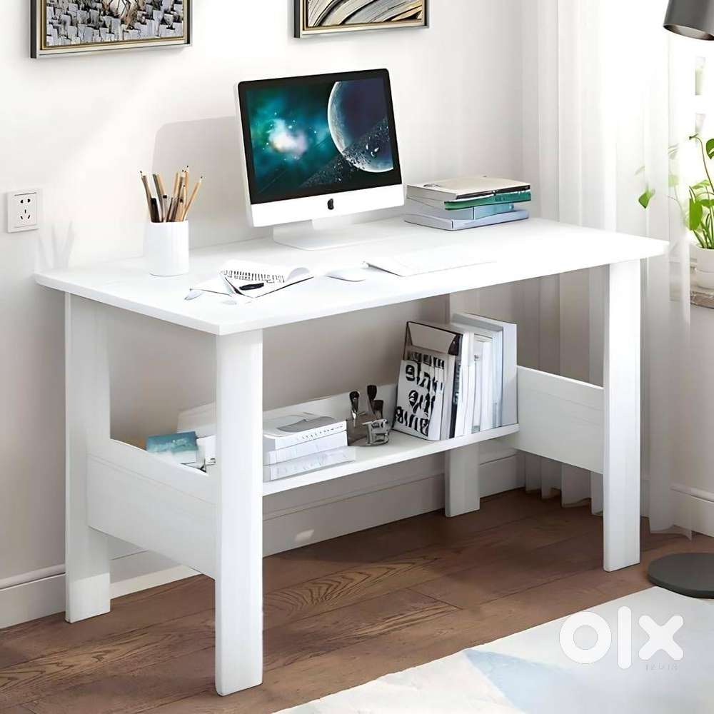 Callas Engineered Wood Computer Desk with Shelf – Modern Laptop Study