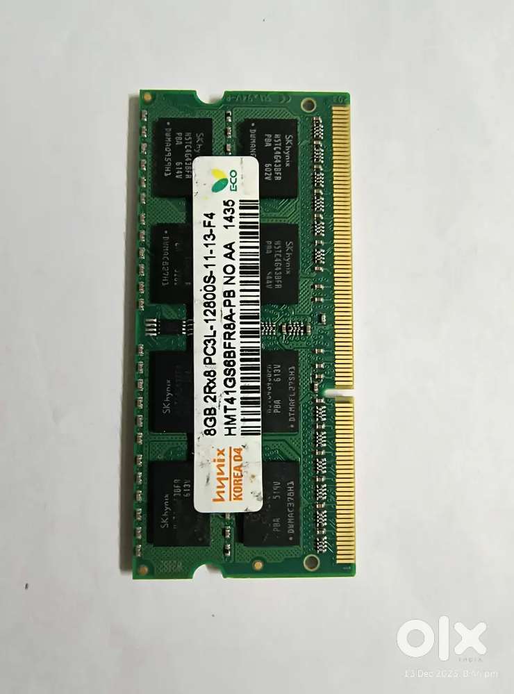 Original SK Hynix 8GB DDR3L Laptop RAM - 1600MHz (Low Voltage)