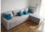 Modern L shape sofa are built with a solid wood frame that can withsta