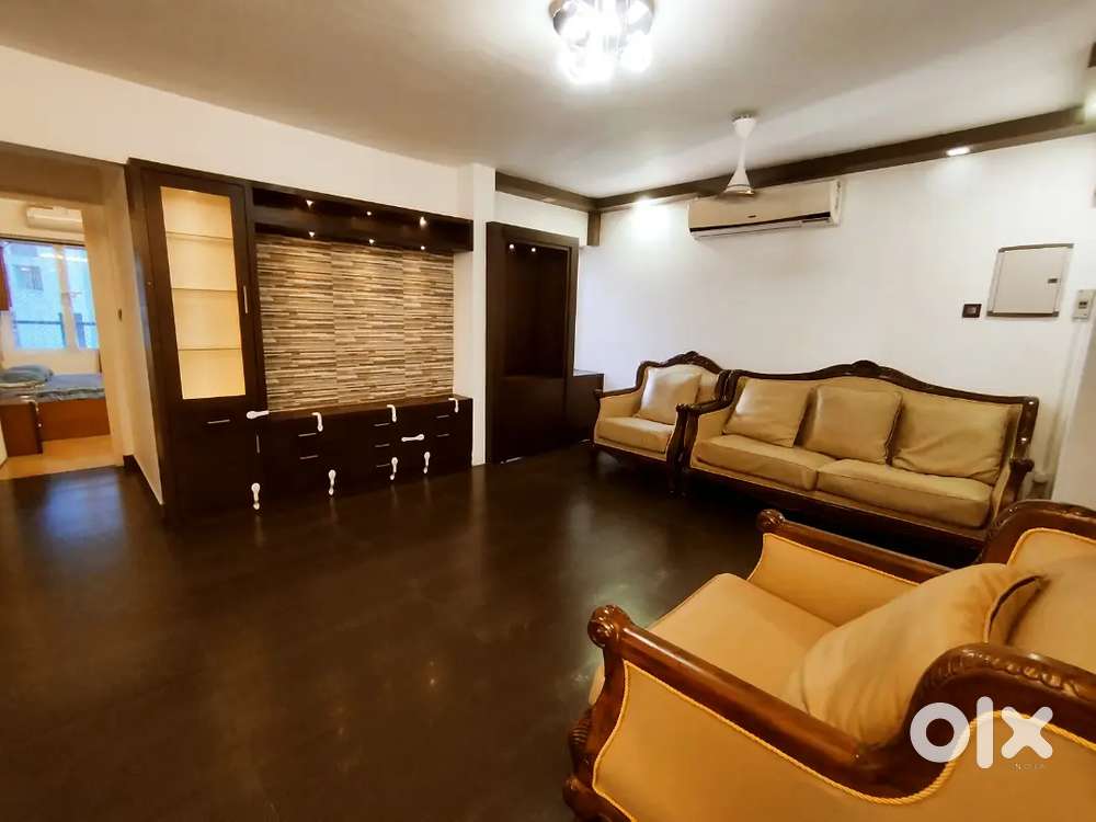 At Jawaharnagar 3BHK fully furnished flat for rent