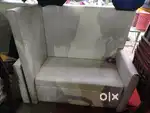 1.5 by 4 size leather sofa