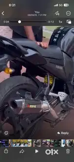 Akrapovic exhaust with bend pipe