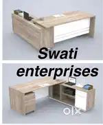 New L shape office table with design office furniture boss table