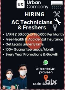 Hiring for AC Technicians and Freshers
