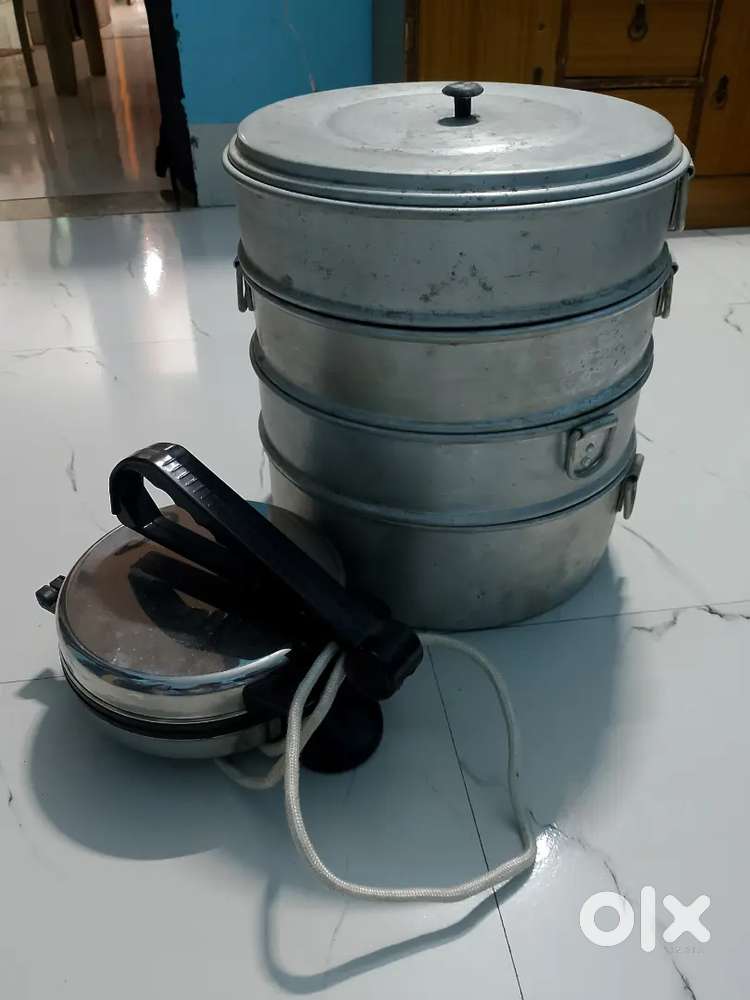 Electric Roti Maker, Big size momos steamer Both