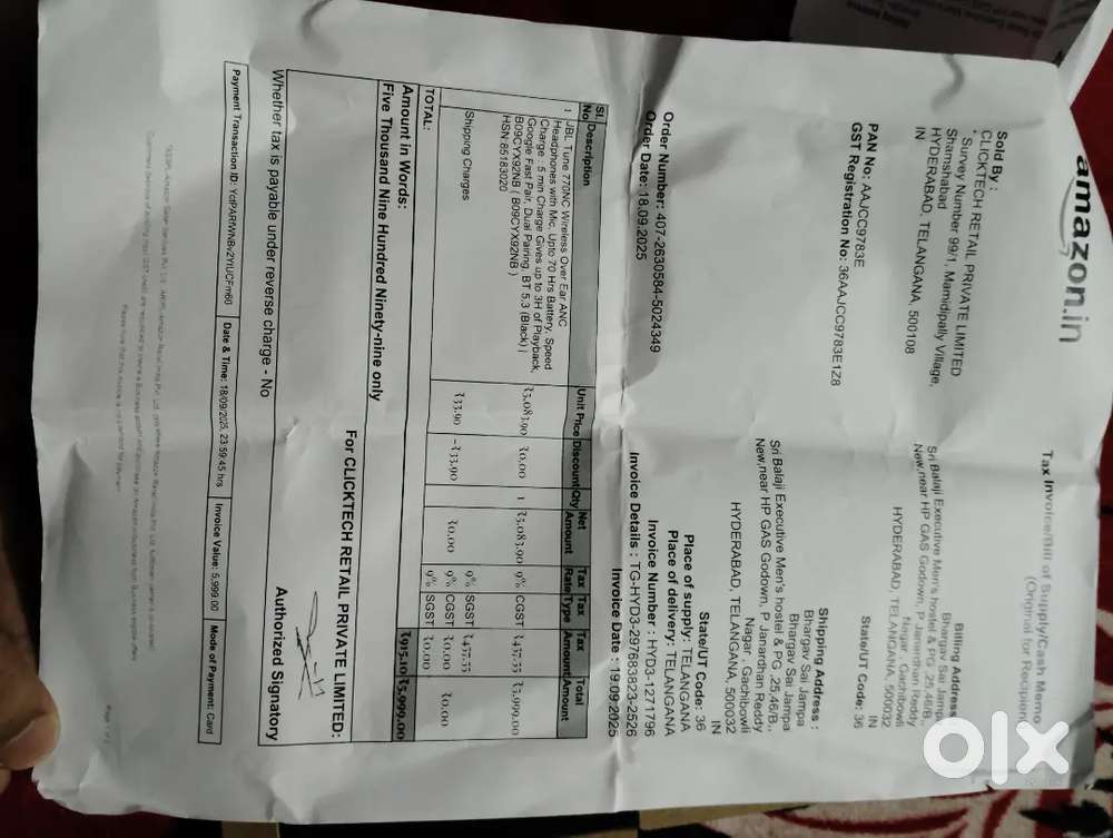 JBL TUNE 770NC Headsets