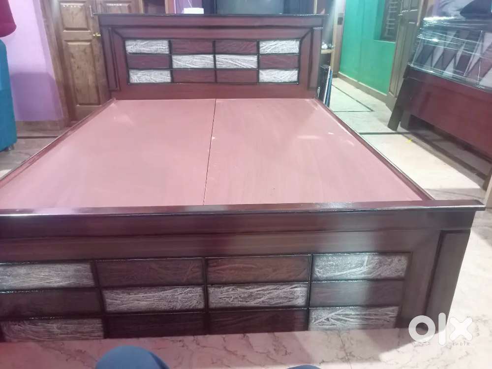 New Queen size Assam teak wood and ply board cot