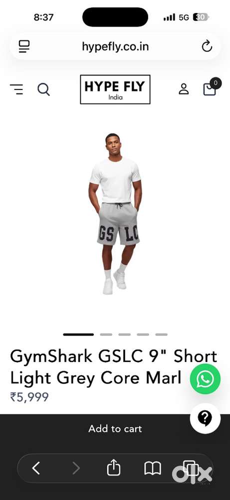 Gymshark GSLC 9” shorts size Medium