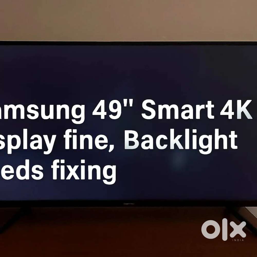 Samsung 49 Smart 4K TV - Display Fine, Backlight/ Panel Needs Fixing