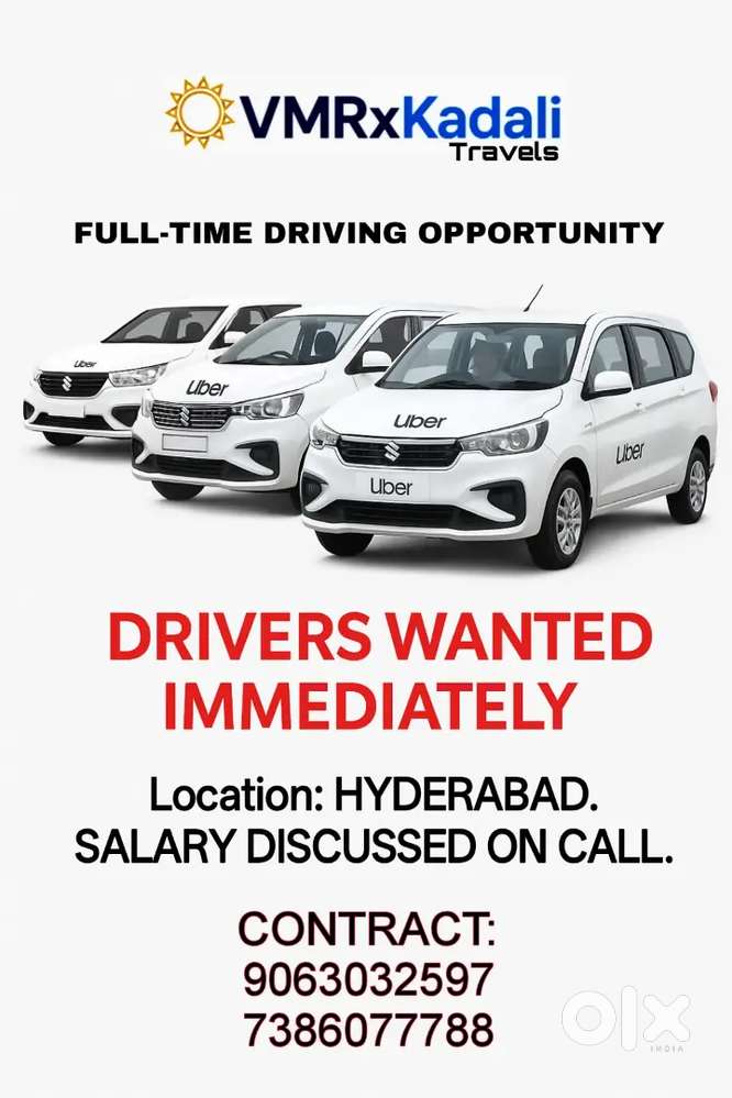 Wanted Drivers, Full-Time Hyderabad