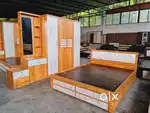 Queen size cott and wardrobe study tv unit all type farnichar