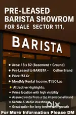 Investment Opportunity: Pre-Leased Barista Showroom in Sector 111, Moh
