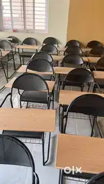 Study chair with table