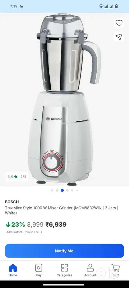 Bosch mixer grinder