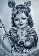 Realistic Krishna Ji Drawing