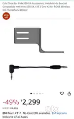 Cold shoe mount for mic receiver…for Insta 360 X4/X3/X2