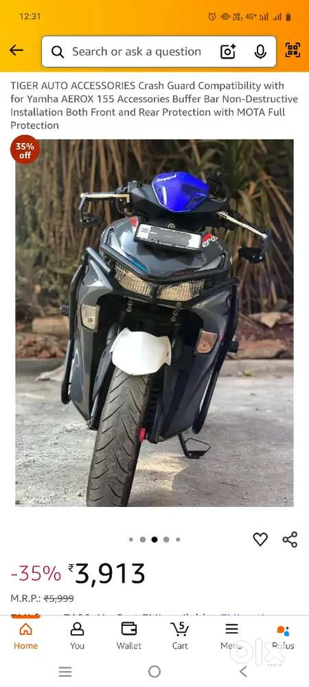 Yamaha aerox crush gurd