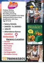 Wanted picker and packer jobs available in Serilingampalle location